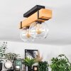 Sernadelo ceiling light, globe light Ecru, black, 2-light sources