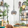 Koyoto hanging light, globe light, pendant light 20 cm clear, Smoke-coloured, 1-light source