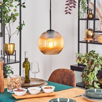 Koyoto hanging light, globe light, pendant light 20 cm Amber, 1-light source