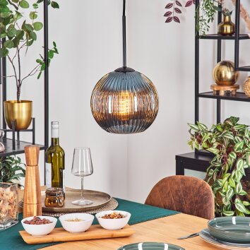 Koyoto hanging light, globe light, pendant light blue, 1-light source