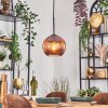 Koyoto hanging light, globe light, pendant light coppery, 1-light source