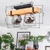 Sernadelo ceiling light, globe light Ecru, black, 2-light sources