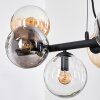 Gastor hanging light, globe light, pendant light Amber, clear, Smoke-coloured, 8-light sources