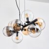 Gastor hanging light, globe light, pendant light Amber, clear, Smoke-coloured, 8-light sources