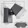 Fanel outdoor wall light, wall light, wall spotlight LED anthracite, 1-light source