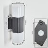 Felor outdoor wall light, Up & Down Light, wall light LED anthracite, 2-light sources