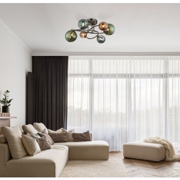 Globo lighting Riha ceiling light grey, 6-light sources