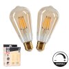 E27 set of 2 LED 6 watt 2200 Kelvin 650 lumen