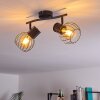 KENIA Ceiling Light grey, black, 2-light sources