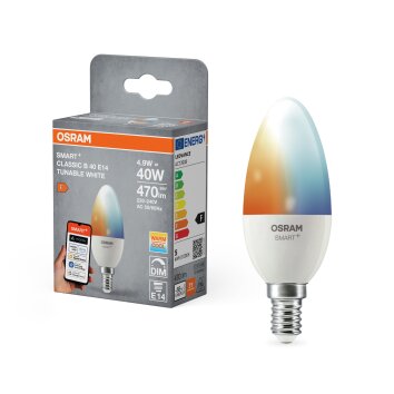 Osram lights E14 4.9 Watt warm white dimmable 470 Lumen