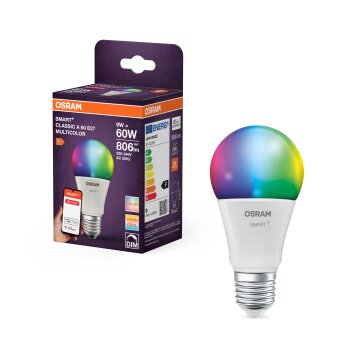 Osram lights E27 LED 9 Watt Multicolor (RGB) dimmable 806 Lumen