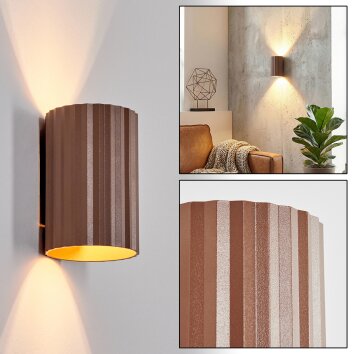 Fonir Up & Down Light, wall light brown, 1-light source