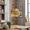 Koyoto hanging light, globe light, pendant light 12 cm gold, clear, 1-light source