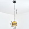 Koyoto hanging light, globe light, pendant light 12 cm gold, clear, 1-light source