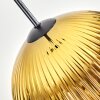 Koyoto hanging light, globe light, pendant light 12 cm gold, clear, 1-light source