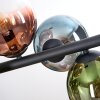 Gastor hanging light, globe light, pendant light blue, green, clear, coppery, 8-light sources