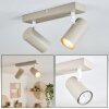 Javel ceiling light sand-coloured, 2-light sources