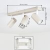 Javel ceiling light sand-coloured, 3-light sources