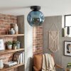 Ripoll ceiling light, globe light blue, 1-light source