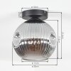 Ripoll ceiling light, globe light Smoke-coloured, 1-light source