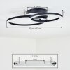 Marek ceiling light LED black, 1-light source