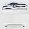 Marek ceiling light LED black, 1-light source