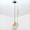 Ripoll hanging light, globe light, pendant light Amber, clear, 1-light source