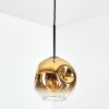 Ripoll hanging light, globe light, pendant light gold, clear, 1-light source