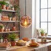 Ripoll hanging light, globe light, pendant light clear, coppery, 1-light source