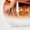 Ripoll hanging light, globe light, pendant light clear, coppery, 1-light source
