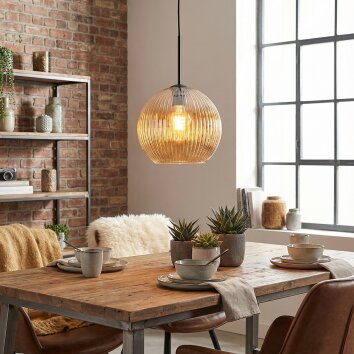 Koyoto hanging light, globe light, pendant light Amber, 1-light source