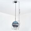 Koyoto hanging light, globe light, pendant light blue, 1-light source