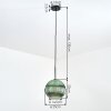 Koyoto hanging light, globe light, pendant light green, 1-light source