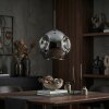 Ripoll hanging light, globe light, pendant light chrome, Smoke-coloured, 1-light source
