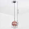 Koyoto hanging light, globe light, pendant light coppery, 1-light source