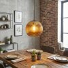 Koyoto hanging light, globe light, pendant light gold, 1-light source