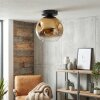 Ripoll ceiling light, globe light gold, clear, 1-light source
