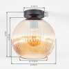Koyoto ceiling light, globe light 25 cm Amber, 1-light source