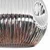 Ripoll ceiling light, globe light chrome, Smoke-coloured, 1-light source