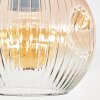 Ripoll ceiling light, globe light Amber, clear, 1-light source