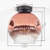 Ripoll ceiling light, globe light clear, coppery, 1-light source
