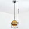 Koyoto hanging light, globe light, pendant light gold, 1-light source