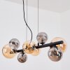 Chehalis hanging light, globe light, pendant light Amber, Smoke-coloured, 8-light sources