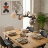Chehalis hanging light, globe light, pendant light Amber, Smoke-coloured, 8-light sources
