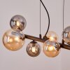 Chehalis hanging light, globe light, pendant light Amber, Smoke-coloured, 8-light sources
