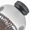 Ripoll ceiling light, globe light Smoke-coloured, 1-light source