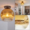 Ripoll ceiling light, globe light gold, clear, 1-light source
