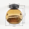 Ripoll ceiling light, globe light gold, 1-light source