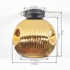 Ripoll ceiling light, globe light gold, 1-light source