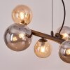 Chehalis hanging light, globe light, pendant light Amber, Smoke-coloured, 8-light sources